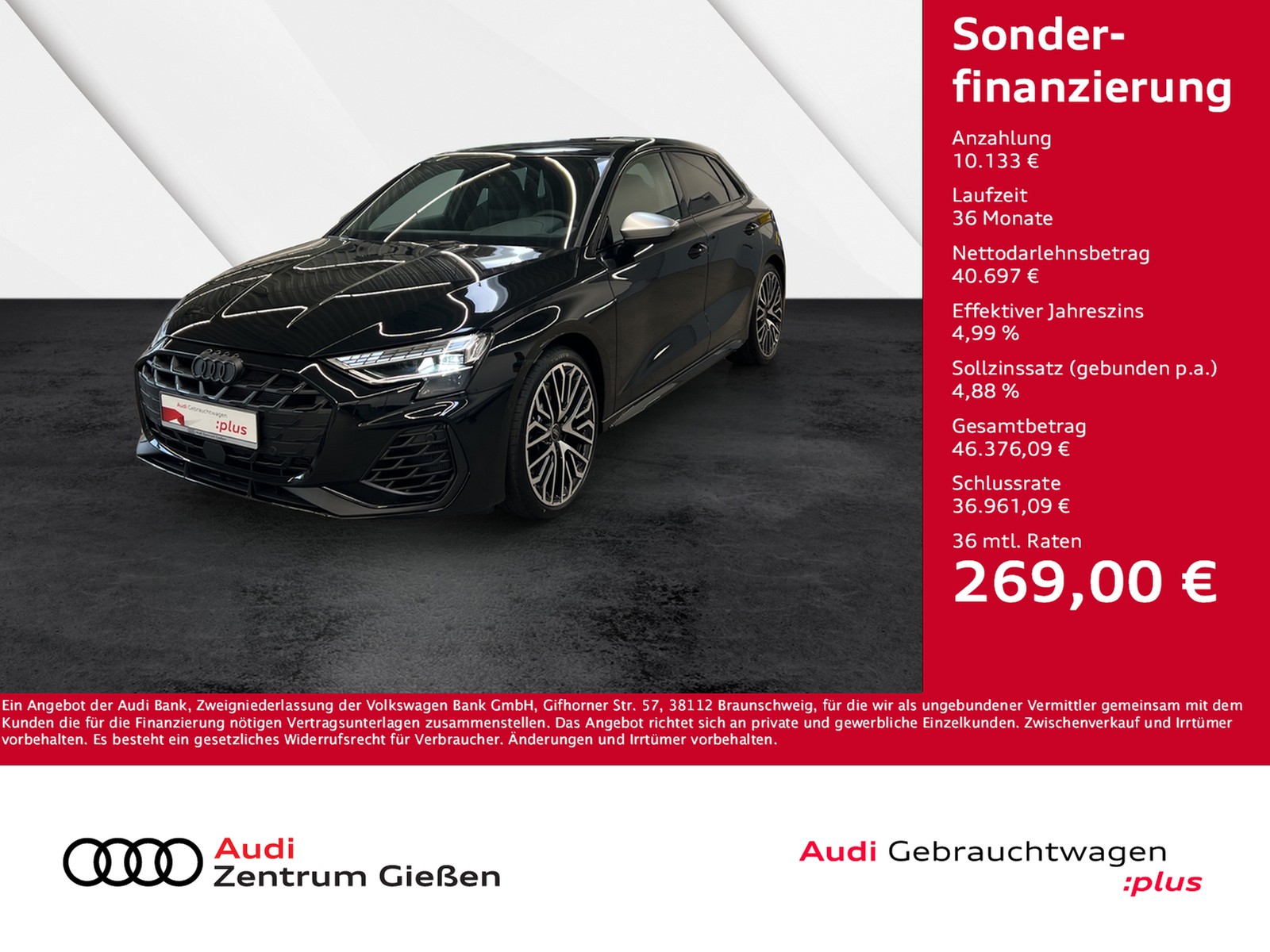 S3 Sportback 2.0 TFSI quattro Black MATRIX PANO Navi