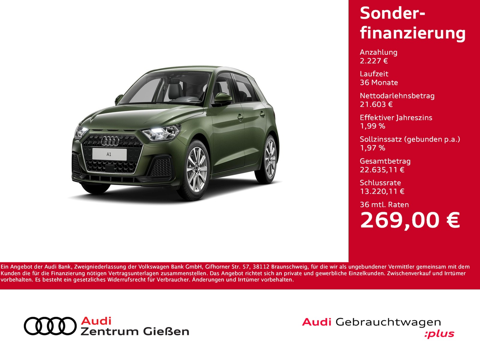 A1 Sportback 25 TFSI S-tronic advanced smartphone inter...