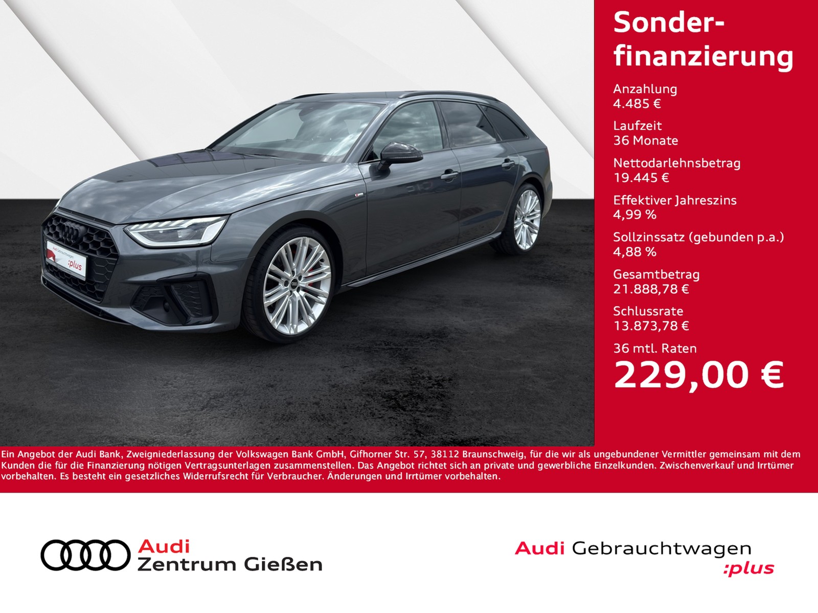 A4 Avant 40 TDI S line competition plus Black Navi