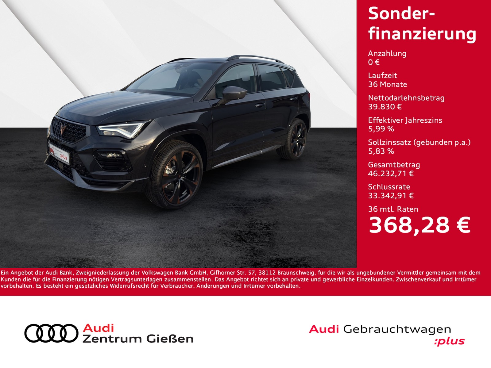 Ateca 2.0 TSI 4Drive DSG Cupra Pano AHK Beats 360°Kame...