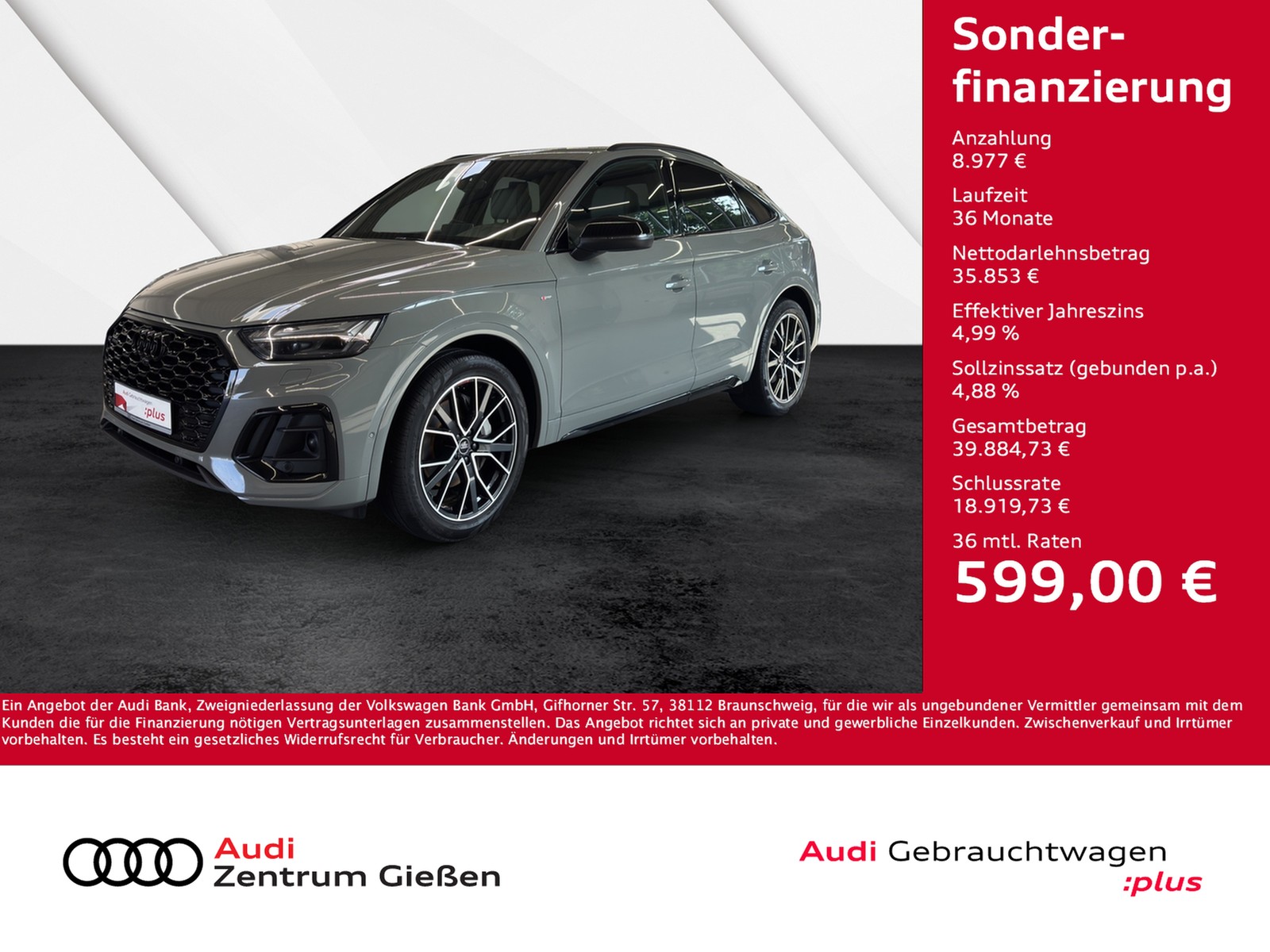 Q5 Sportback 55 TFSI e quattro S line Black B&O MATRIX ...