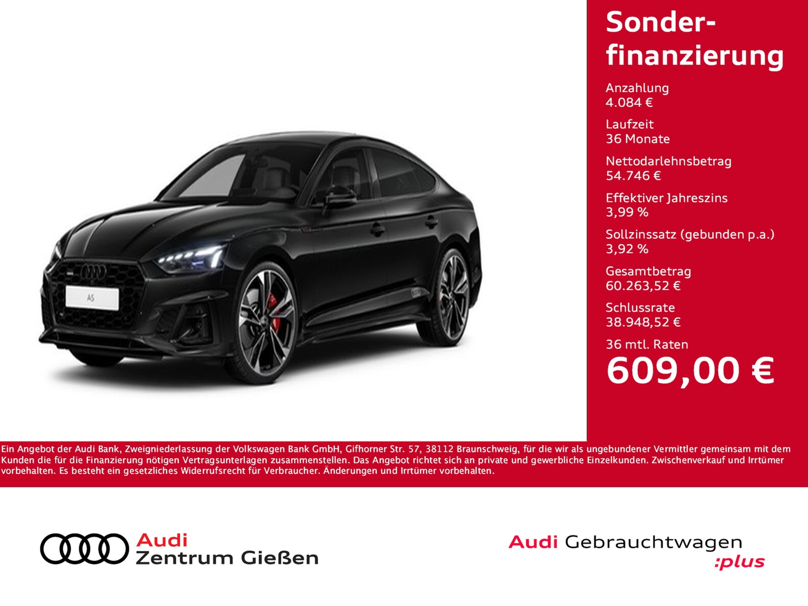 A5 Sportback 45 TFSI quattro S line Black competition H...