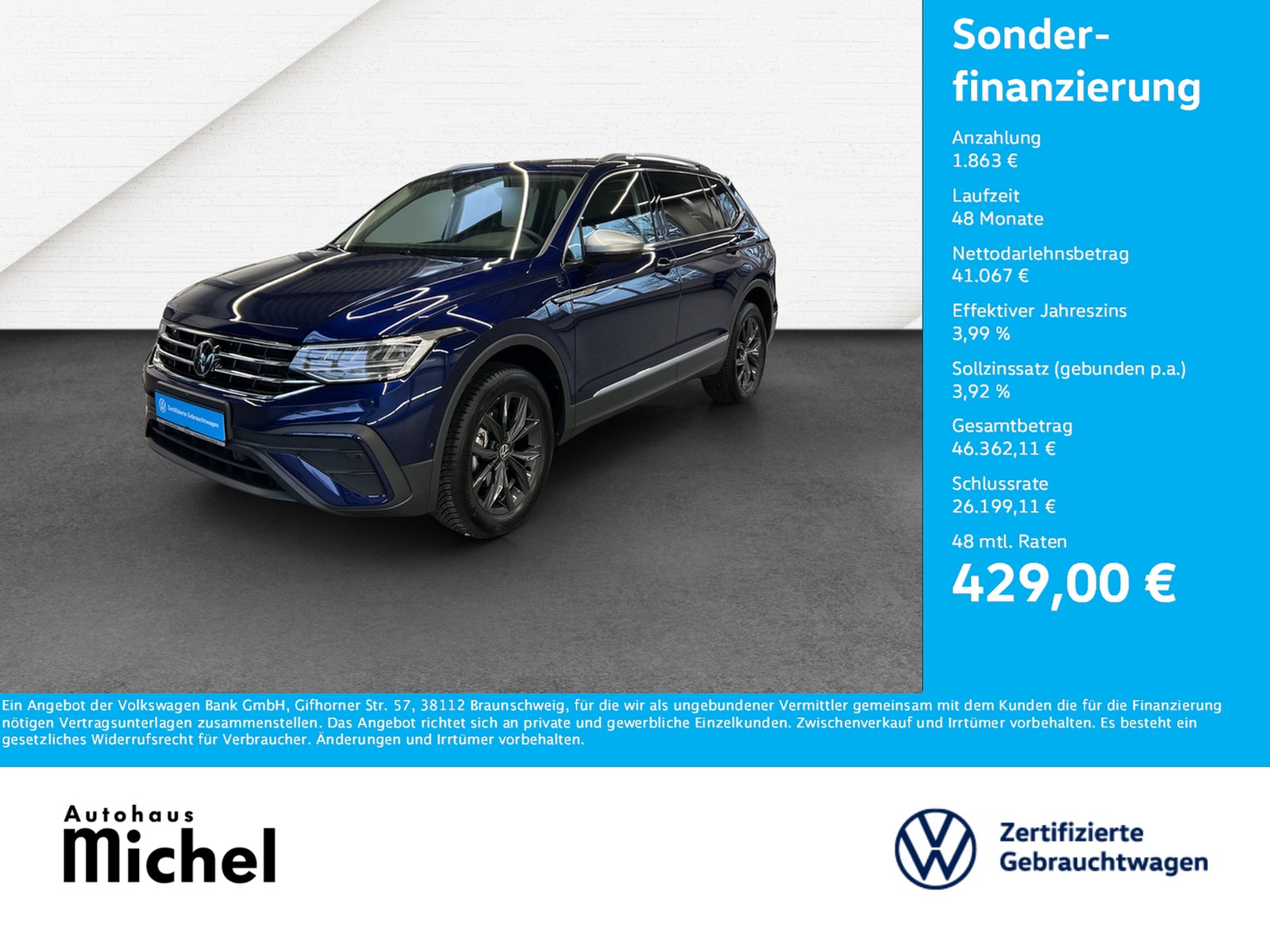 Tiguan Allspace 2.0 TDI DSG Move 7-Si. ACC LED Panodach...