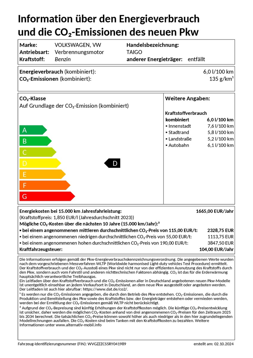 Taigo 1.0 TSI DSG R-Line 