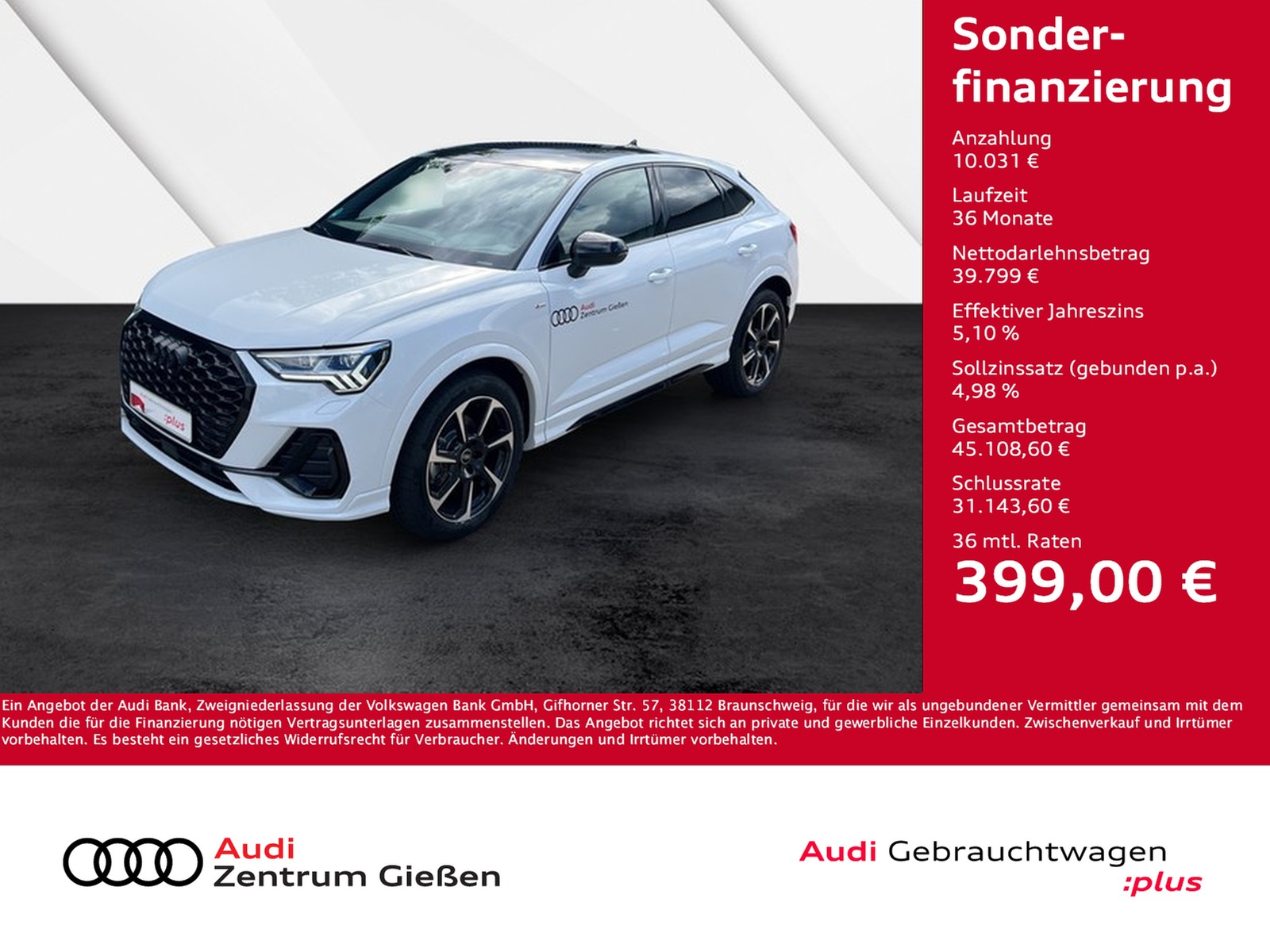 Q3 Sportback 35 TFSI S line Black PANO AHK Matrix-LED