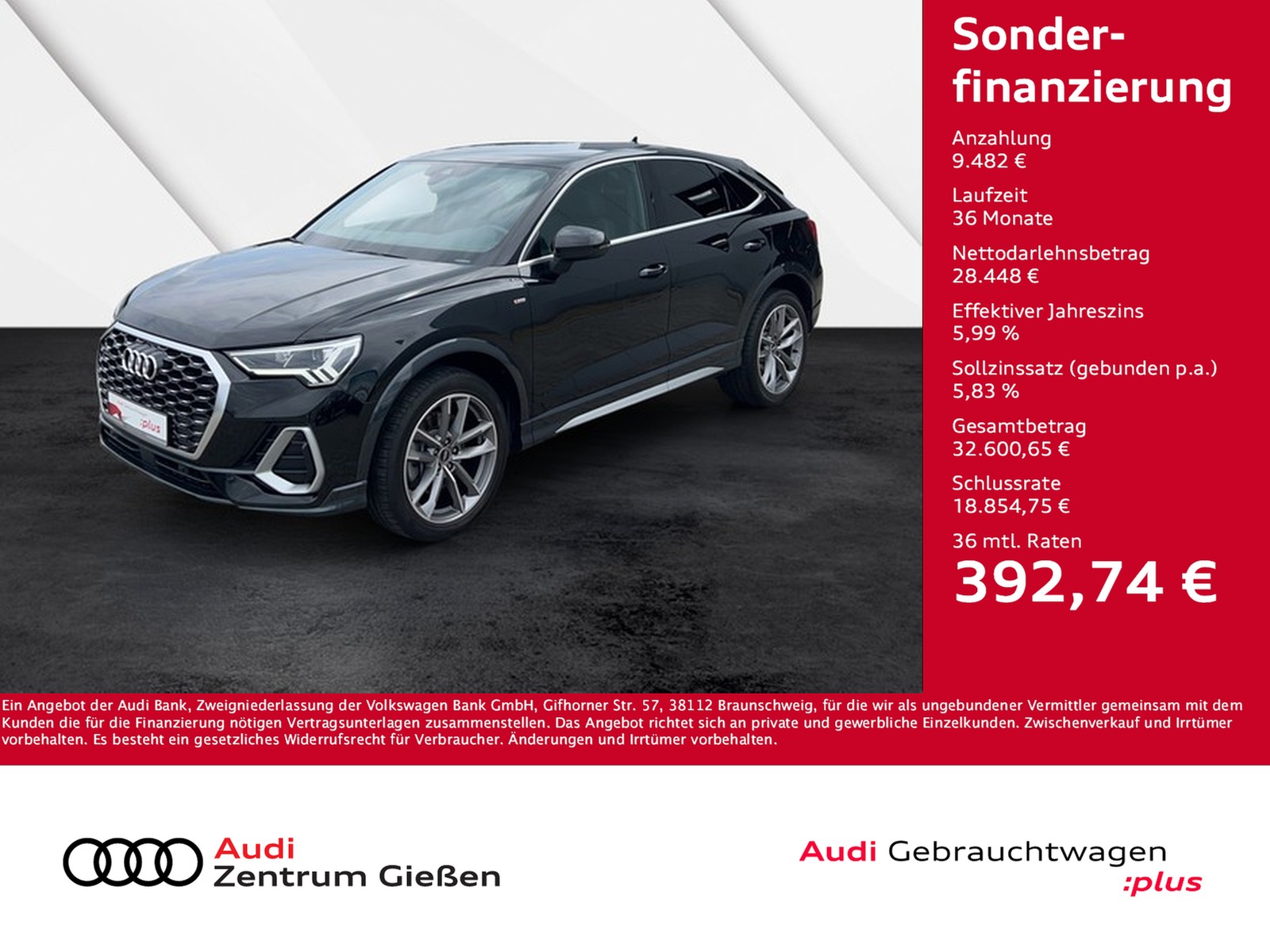 Q3 Sportback 40 TDI quattro S line 360°Kamera Assisten...