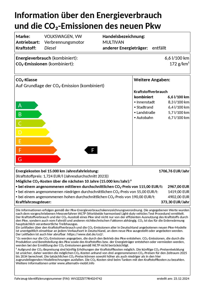 T7 Multivan Life 2.0 TDI DSG Life AHK LED ACC Navi 7 Sitzer