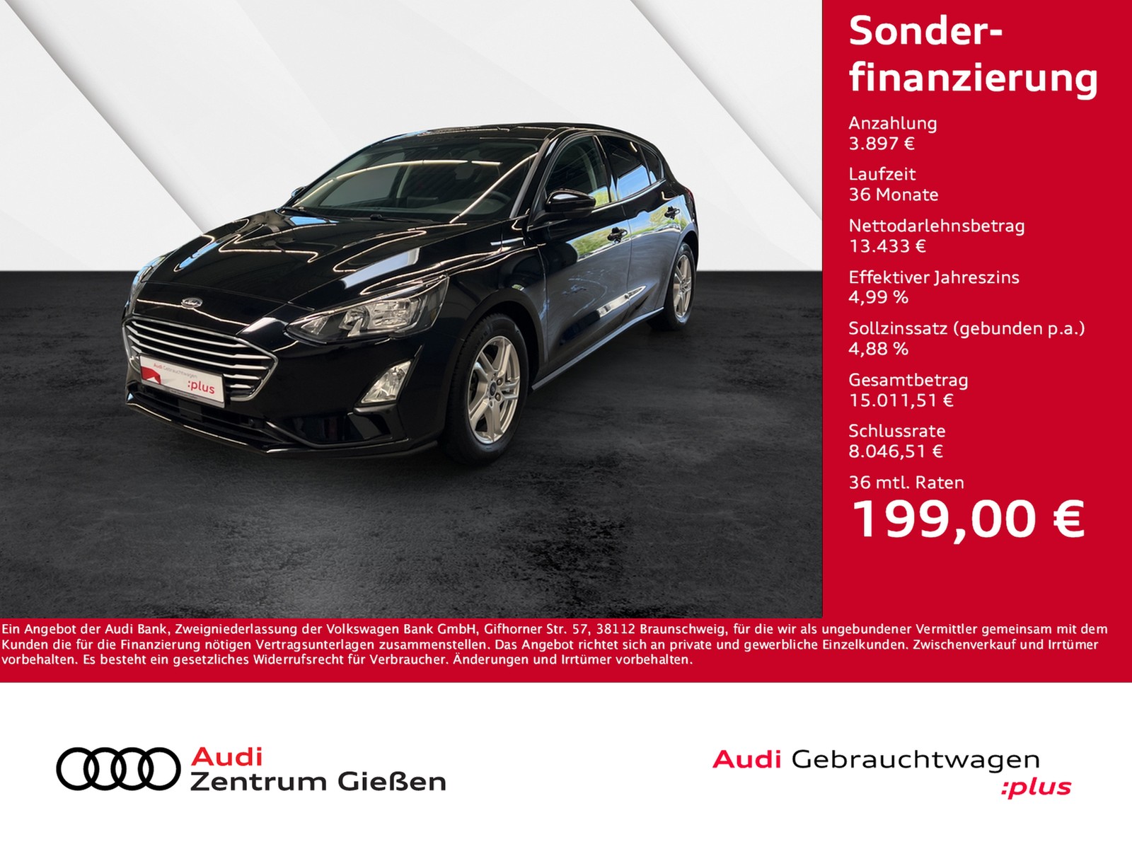 Focus1.0 EcoBoost Mild-Hybrid Cool & Connect S/S LED Kamera Navi