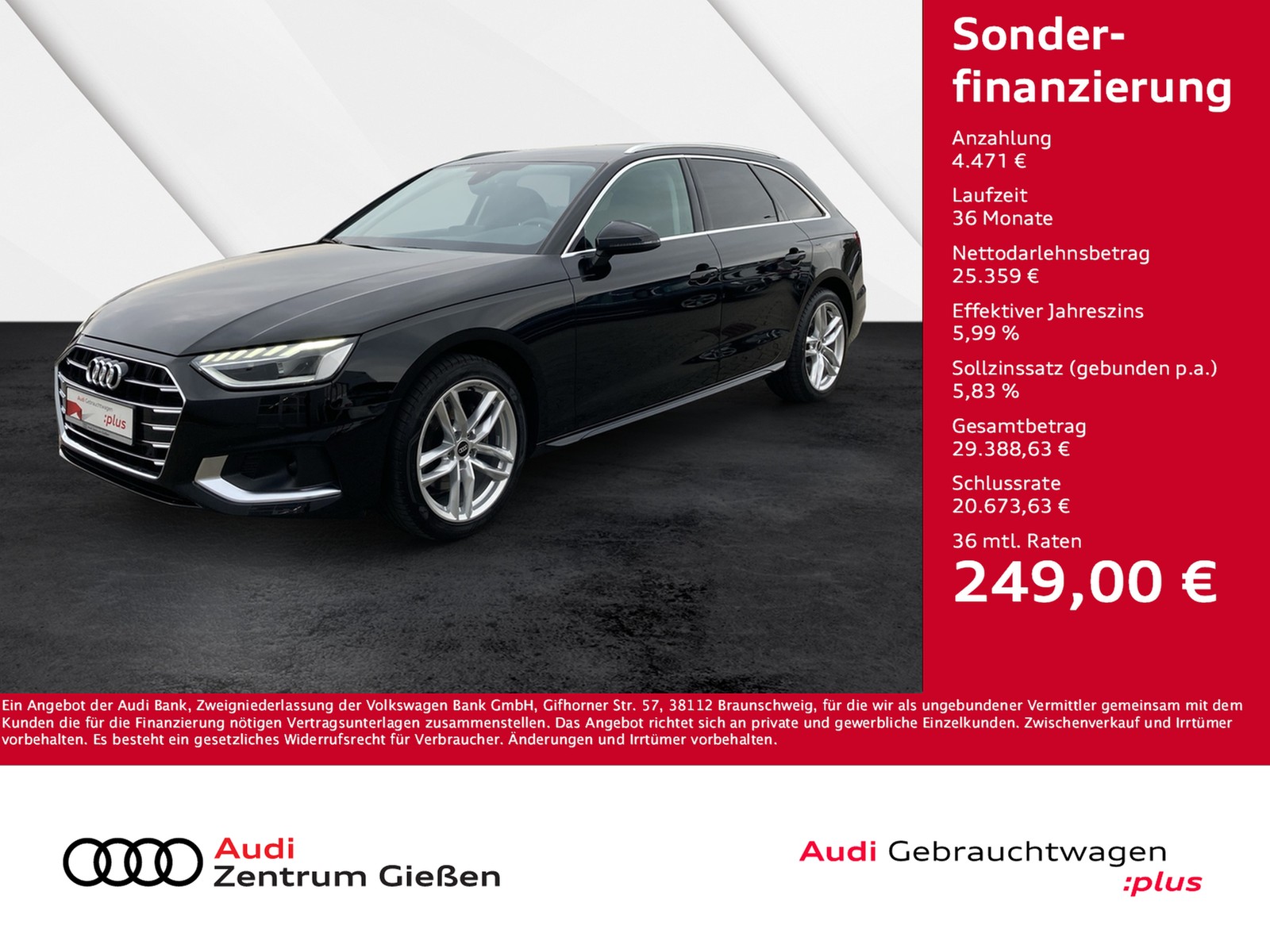 A4 Avant 35 TFSI S-tronic advanced Assistenzpakete Navi LED