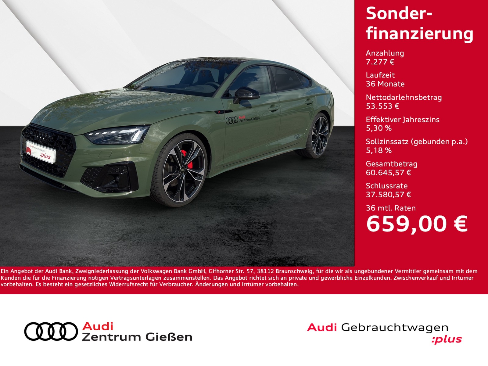 A5 Sportback 40 TDI quattro S line Black competition ed...