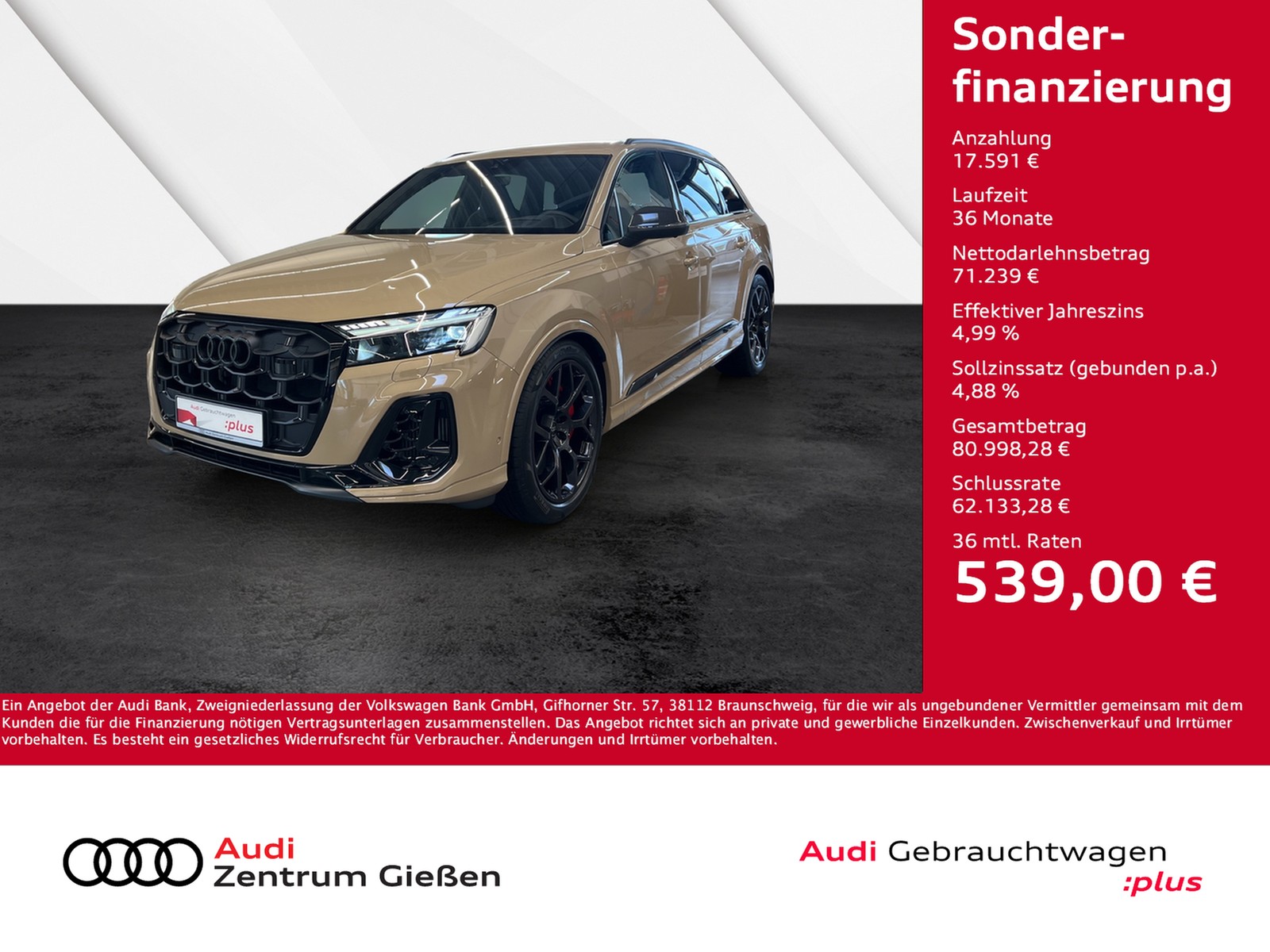 Q7 60 TFSI e quattro S line Black HuD AHK PANO Carbon B...