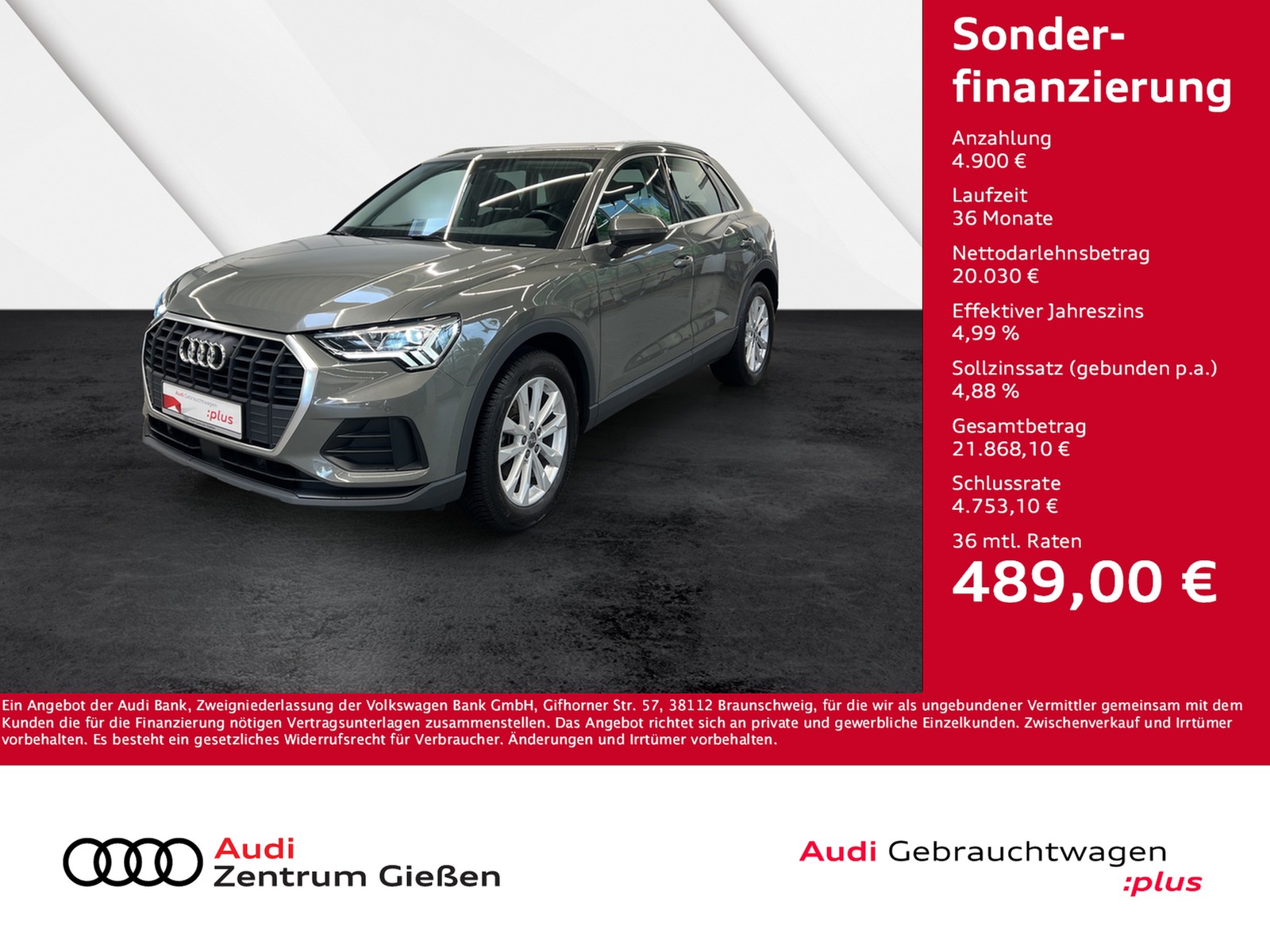Q3 35 TFSI S-tronic PANO Kamera LED MMI Navi Plus