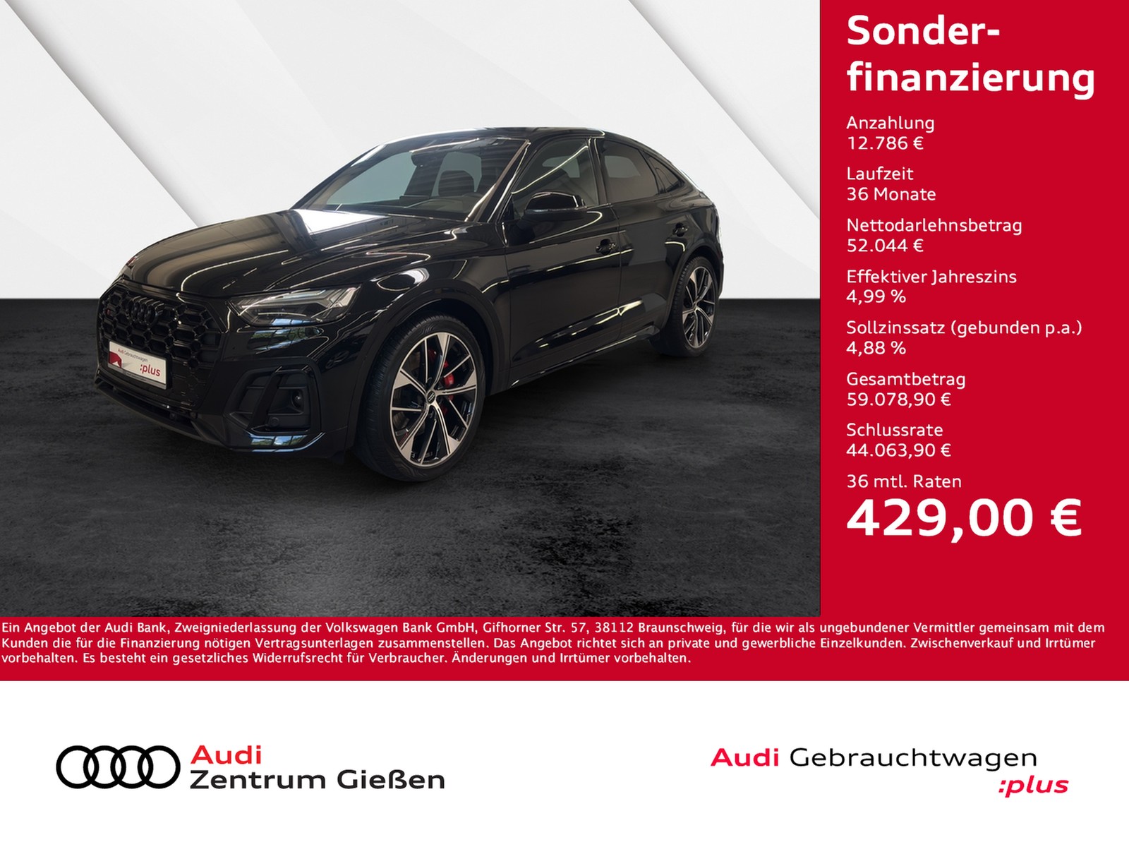 SQ5 Sportback 3.0 TDI quattro Black HuD AHK MATRIX Stan...