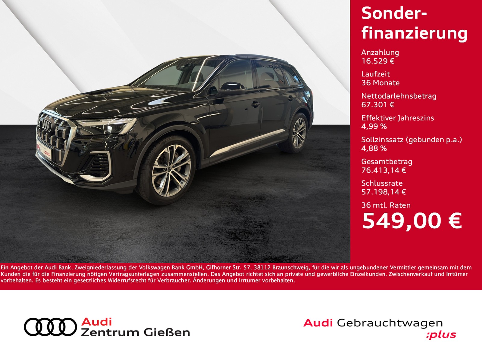 Q7 50 TDI quattro S line AHK B&O MATRIX 7-Sitzer