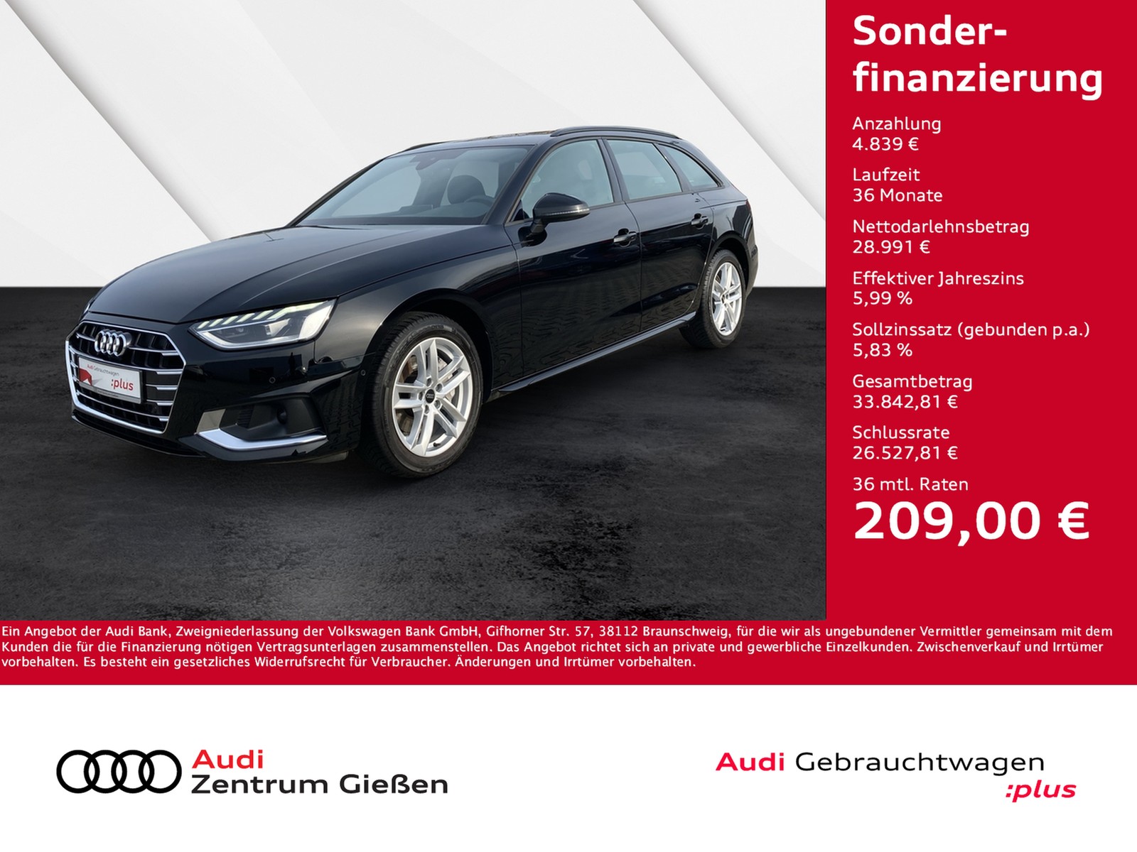 A4 Avant 40 TDI advanced Assistenzpaket Navi LED