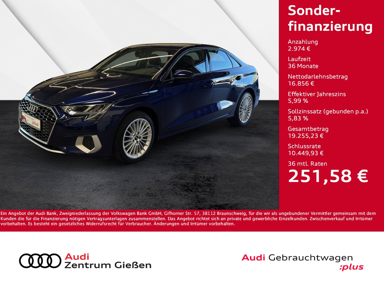 A3 Limousine 30 TFSI advanced MMI Navi Plus Einparkhilfe Sitzheizung